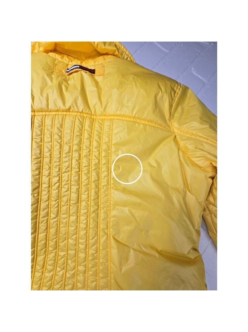 Tommy Hilfiger Girl Yellow Vintage Puffer Jacket Large Jrs. - Picture 8 of 8